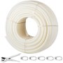 Tubería PEX VEVOR de 1 pulgada x 500 pies, tubería PEX-B blanca sin barrera de oxígeno, línea de agua PEX flexible para manguera de alcantarillado de RV, plomería y calefacción radiante.