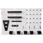 VEVOR Organizador de pared de tablero perforado de 48 x 32 pulgadas, 495 libras de carga para garaje, organizador de tablero perforado de metal, kit de almacenamiento de herramientas de 37 piezas con