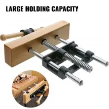 VEVOR Tornillo de banco para madera de 9 pulgadas, tornillo de banco de trabajo de acero y hierro fundido de alta resistencia, tornillo de banco frontal fácil de operar, tornillo de banco de carpinter