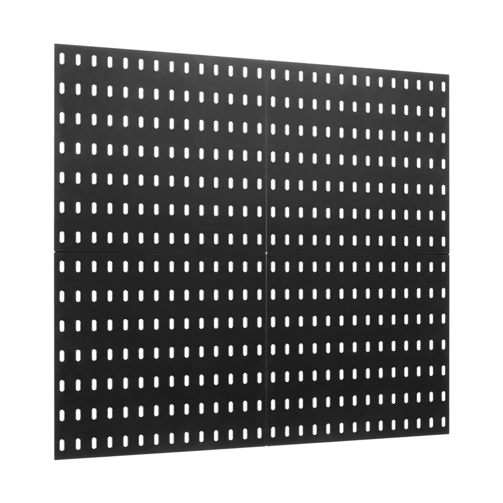 Kit de combinación de tablero perforado de 11 x 11 pulgadas, tablero perforado de plástico de 4 paneles, organizador de pared, color negro