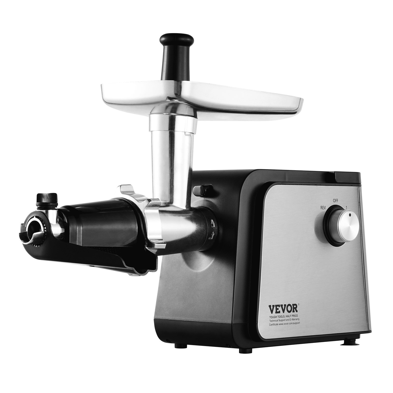 Colador eléctrico de tomate VEVOR, máquina para hacer salsa de tomate de 500 W, colador de alimentos y máquina para hacer salsa de 2,2 kg/minuto, molinillo de alimentos con motor de cobre puro y función de reversa para salsa de tomate, fresa y arándano.