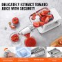 Colador de tomates eléctrico VEVOR, máquina para hacer salsa de tomate de 700 W, colador de alimentos y máquina para hacer salsas de 5,5 LBS/min, molinillo de alimentos con motor de cobre puro con función inversa para salsa de tomate, fresa y arándanos