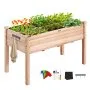 VEVOR Cama de jardín elevada, 3,9 x 1,9 x 2,5 pies, jardinera de madera, cajas elevadas para plantar al aire libre con patas, para cultivar flores/verduras/hierbas en patio trasero/jardín/patio/balcón