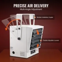 VEVOR Calentador eléctrico de garaje, calentador digital de 10000 vatios con ventilador forzado para montaje en pared/techo, con control remoto, protección contra sobrecalentamiento, calentador cableado con temporizador de 9 horas, ideal para taller, certificación ETL