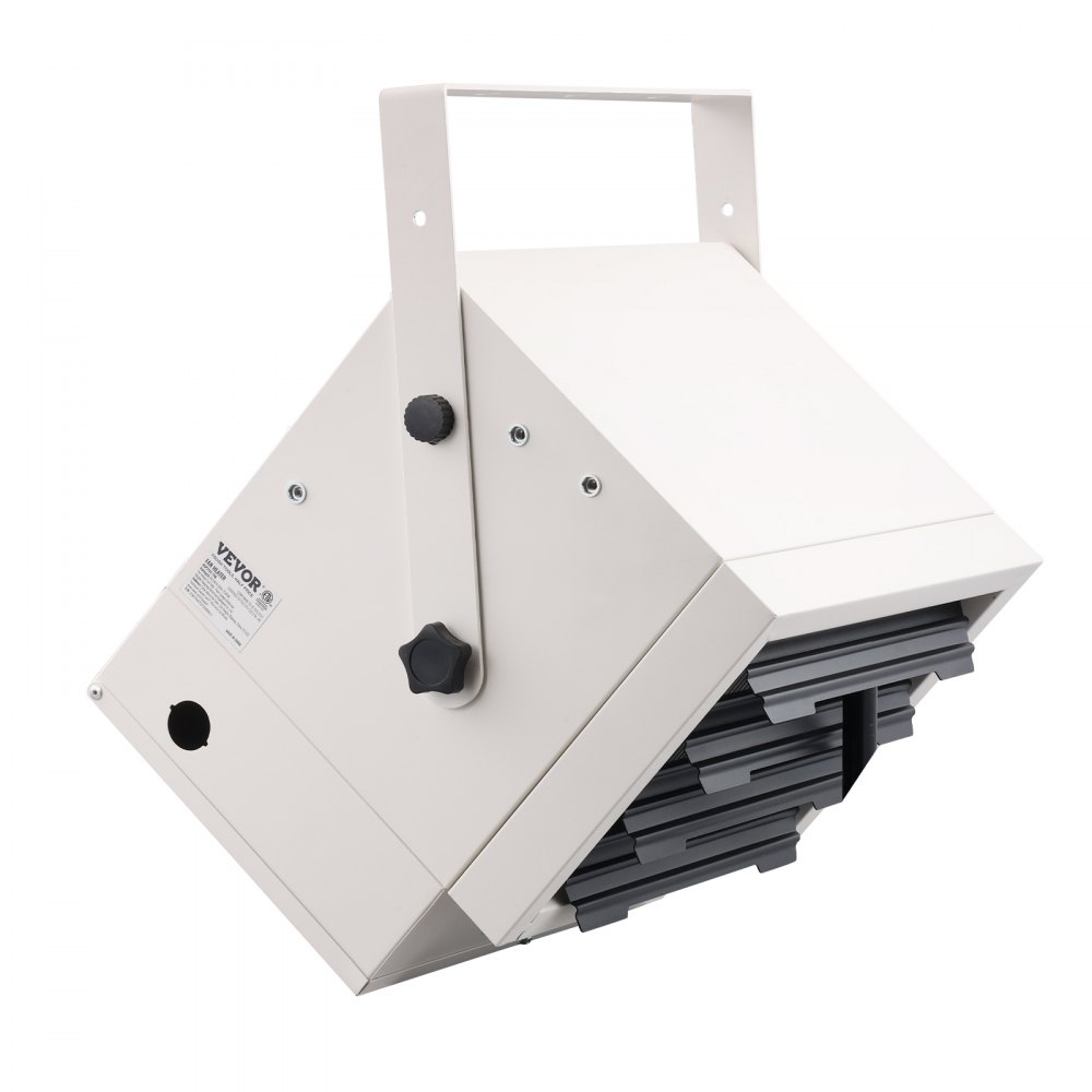 Calefactor eléctrico de garaje VEVOR, calefactor digital de 5000 vatios con ventilador para montaje en pared o techo, con control remoto y protección contra sobrecalentamiento, cableado con temporizador de 9 horas, ideal para talleres, homologado por ETL.