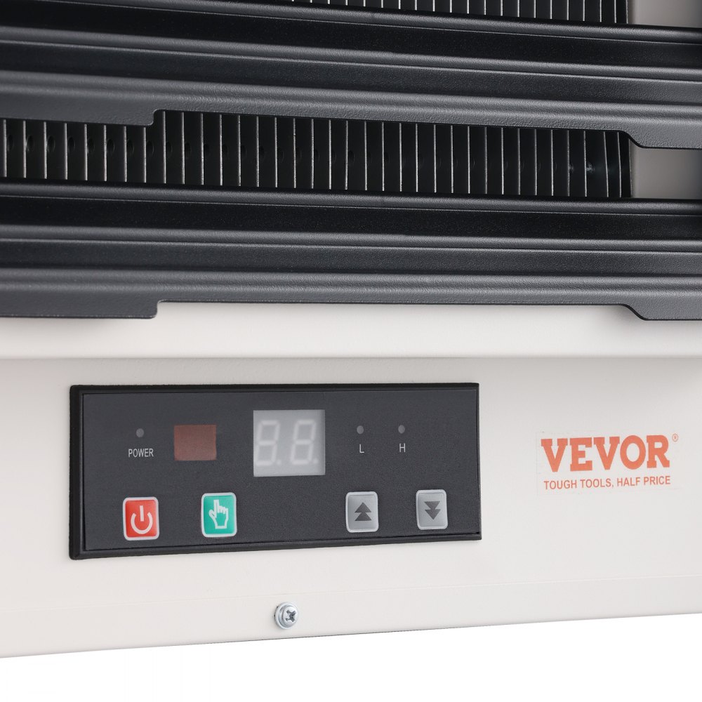 Calefactor eléctrico de garaje VEVOR, calefactor digital de 5000 vatios con ventilador para montaje en pared o techo, con control remoto y protección contra sobrecalentamiento, cableado con temporizador de 9 horas, ideal para talleres, homologado por ETL.