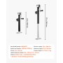 VEVOR Gato Hidráulico para Remolque, Carga Dinámica de 5000 lb, con Montaje en Tubería Soldable y Mango Ergonómico, Recorrido Vertical,  para Remolques de Vehículos Recreativos, Caballos, Utilitarios