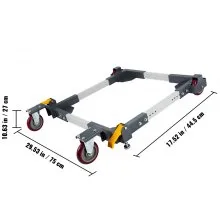 VEVOR Base móvil universal ajustable Capacidad de carga de 1500 LBS Base móvil de servicio pesado Base móvil rodante con palancas de bloqueo, utilizada para movilizar equipos de carpintería, refrigerador, lavadora
