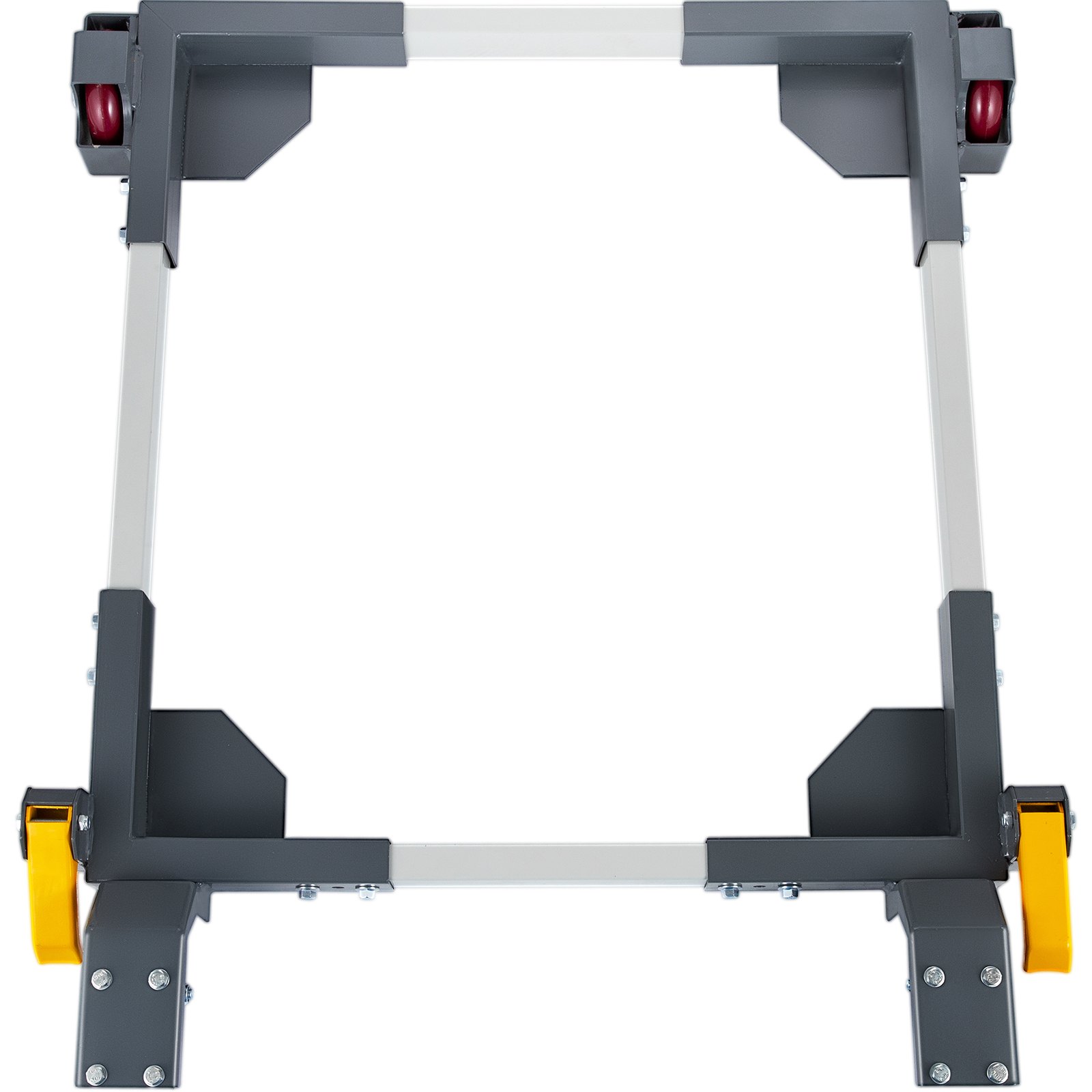 Base móvil universal ajustable VEVOR con capacidad de carga de 680 kg. Base móvil resistente con ruedas y palancas de bloqueo, ideal para mover equipos de carpintería, refrigeradores y lavadoras.