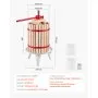 Prensa de vino de frutas VEVOR de 18 l (4,75 galones), cesta de madera maciza con 8 bloques, exprimidor manual resistente, prensa para sidra, tintura de manzana y uva, miel, aceite de oliva, con asa para cocina y hogar.