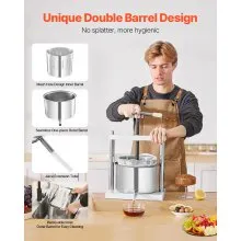 Prensa manual para vino de frutas Prensa para hacer vino 1,45 gal/5 l Acero inoxidable