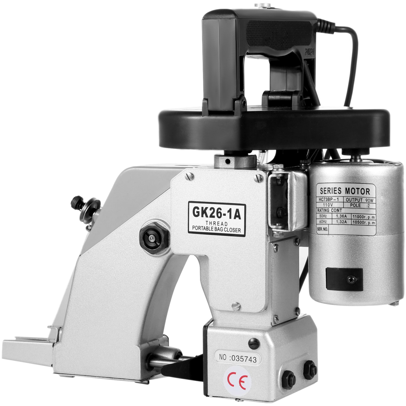 VEVOR Herramienta de coser de la máquina de coser de la máquina de coser del saco del bolso manual portátil de 110V