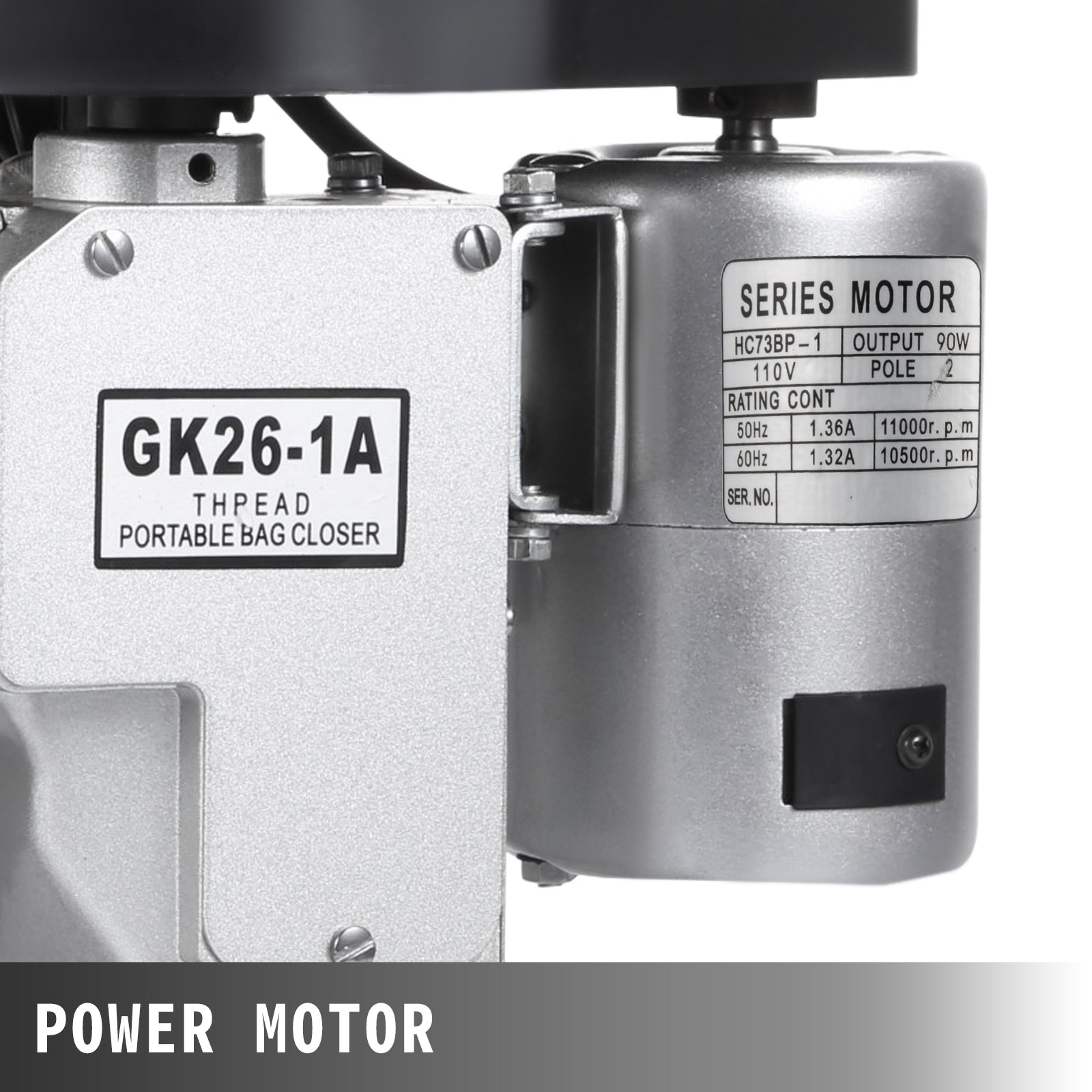 VEVOR Herramienta de coser de la máquina de coser de la máquina de coser del saco del bolso manual portátil de 110V