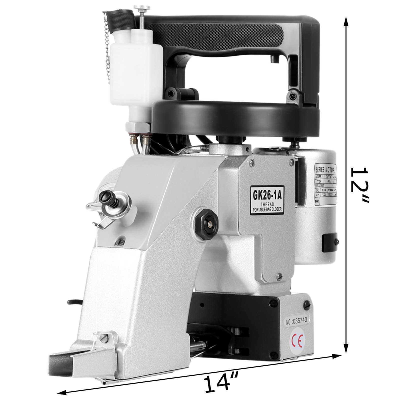 VEVOR Herramienta de coser de la máquina de coser de la máquina de coser del saco del bolso manual portátil de 110V