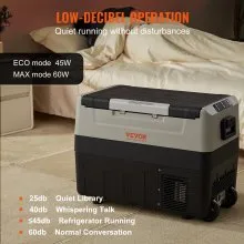 VEVOR Refrigerador para automóvil, refrigerador para automóvil de 12 voltios, congelador portátil de doble zona de 37 QT/35 L, rango ajustable de -4 ℉ -50 ℉, refrigerador de compresor de 12/24 V CC y