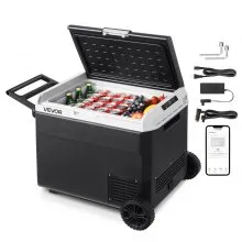 Refrigerador portátil para coche de 12 voltios, congelador, 63,4 cuartos de galón, enfriador eléctrico para camping