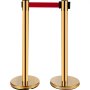 postes de soporte dorados con cinturón rojo, barreras de postes de soporte VEVOR.