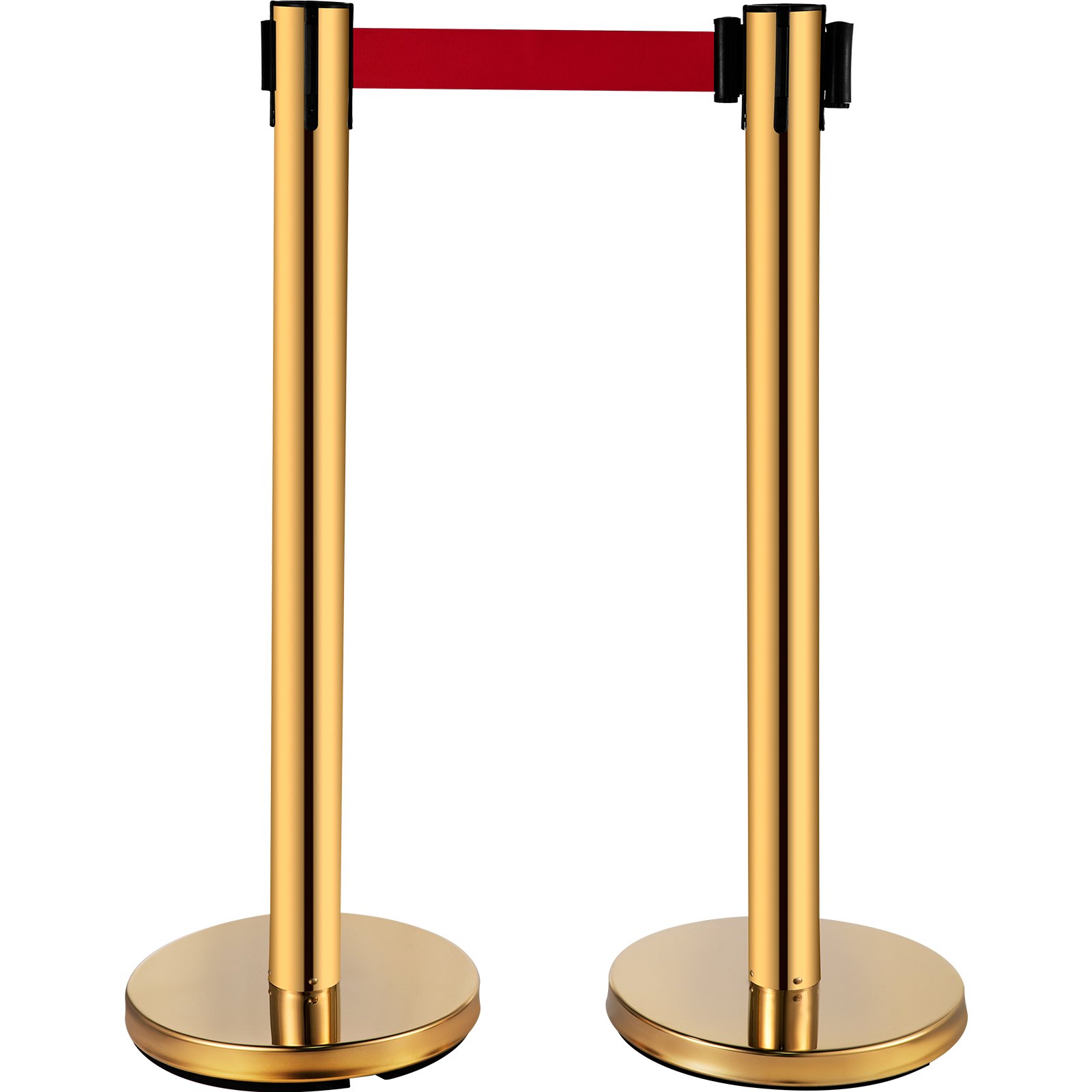 postes de soporte dorados con cinturón rojo, barreras de postes de soporte VEVOR.