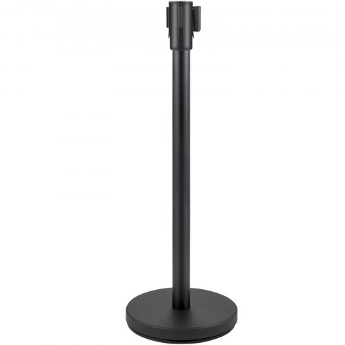 VEVOR Crowd Control Stanchion Juego de puntales de 6 piezas con cinturón negro de 6,6 pies/2 m