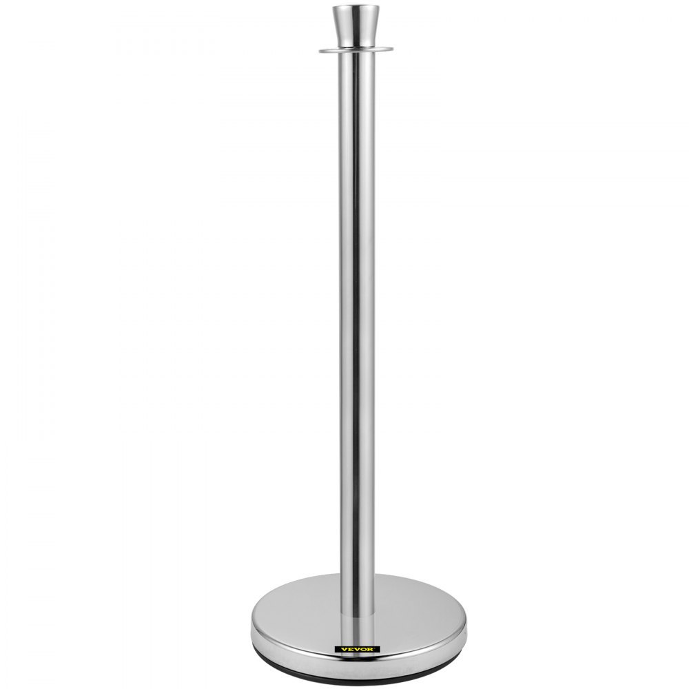 VEVOR Crowd Control Stanchion Stanchion Set de 2 piezas con cuerda de terciopelo rojo