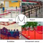 VEVOR Crowd Control Stanchion Stanchion Set de 2 piezas con cuerda de terciopelo negro