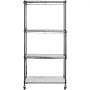 VEVOR Plant Stand with Grow Light, 4-Tier Plant Shelf with 45W Full Spectrum Grow Light, 3 Mode Plant Light with Timer and Wheel for Seed Starting, Metal Grow Light Shelf for Indoor Plants
