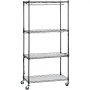 VEVOR Plant Stand with Grow Light, 4-Tier Plant Shelf with 45W Full Spectrum Grow Light, 3 Mode Plant Light with Timer and Wheel for Seed Starting, Metal Grow Light Shelf for Indoor Plants