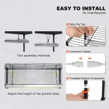 Estante para cultivo de plantas VEVOR con luces de cultivo, 4 niveles, 180 W, 59,1" de alto