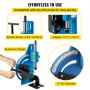 VEVOR Muescadora de tubos de 60 grados Sierra perforadora de tubos y tuberías de hasta 2" Herramienta de muescas de tubos redondos Herramienta de muescas de tubos de marco de aluminio con instrucciones para cortar agujeros a través de metal, madera, plástico.