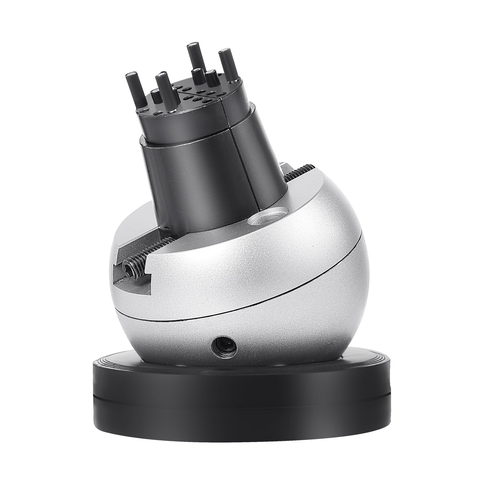 Tornillo de banco esférico VEVOR, herramienta de ajuste de grabado de 5", tornillo de banco con rotación de 360°, 35 piezas de accesorios para grabado de joyas, bloque estándar para incrustaciones de piedras preciosas y grabado a pequeña escala.