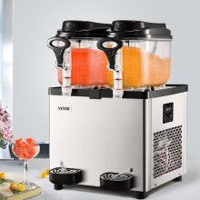 VEVOR Comercial Máquina de granizados Maquina para frappe Slushy Machine 6 L x 2 Tanques 50 Tazas 700W 110V Margarita Smoothie Frozen Drink Maker