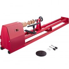 Torno de madera VEVOR, tornos eléctricos de 14''x40'', máquina de torno de madera de 1/2 HP, torno de sobremesa de 1/2 fase, torno de madera Excelsior, tornos de madera eléctricos de 1100,1600,2300,3400 Rpm con 3 cinceles, 3 llaves y accesorios