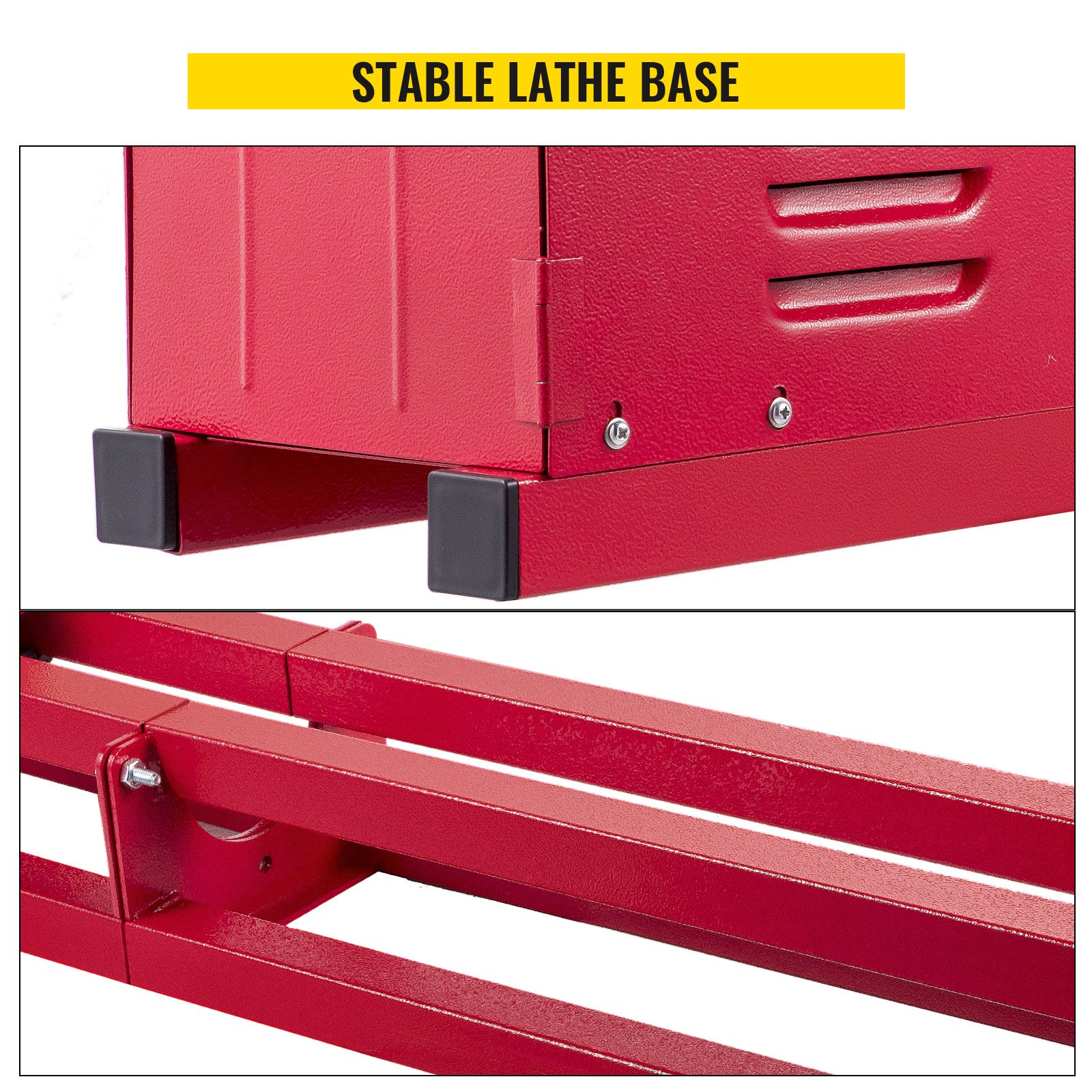 Torno para carpintería VEVOR, modelos de sobremesa de 14'' x 40'', motor de 1 HP, monofásico, velocidades de 810/1180/1700/2480 RPM, incluye 3 cinceles, 3 llaves y más.