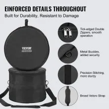 VEVOR - Juego de 5 fundas para batería, tela Oxford 1680D, fundas y estuches acolchados para batería con correa de hombro desmontable de 1,52 m, asas de transporte, diseño plegable, para bombo de 22'', tom de 12'', tom de 13'', tom de 16'' y caja de 14''