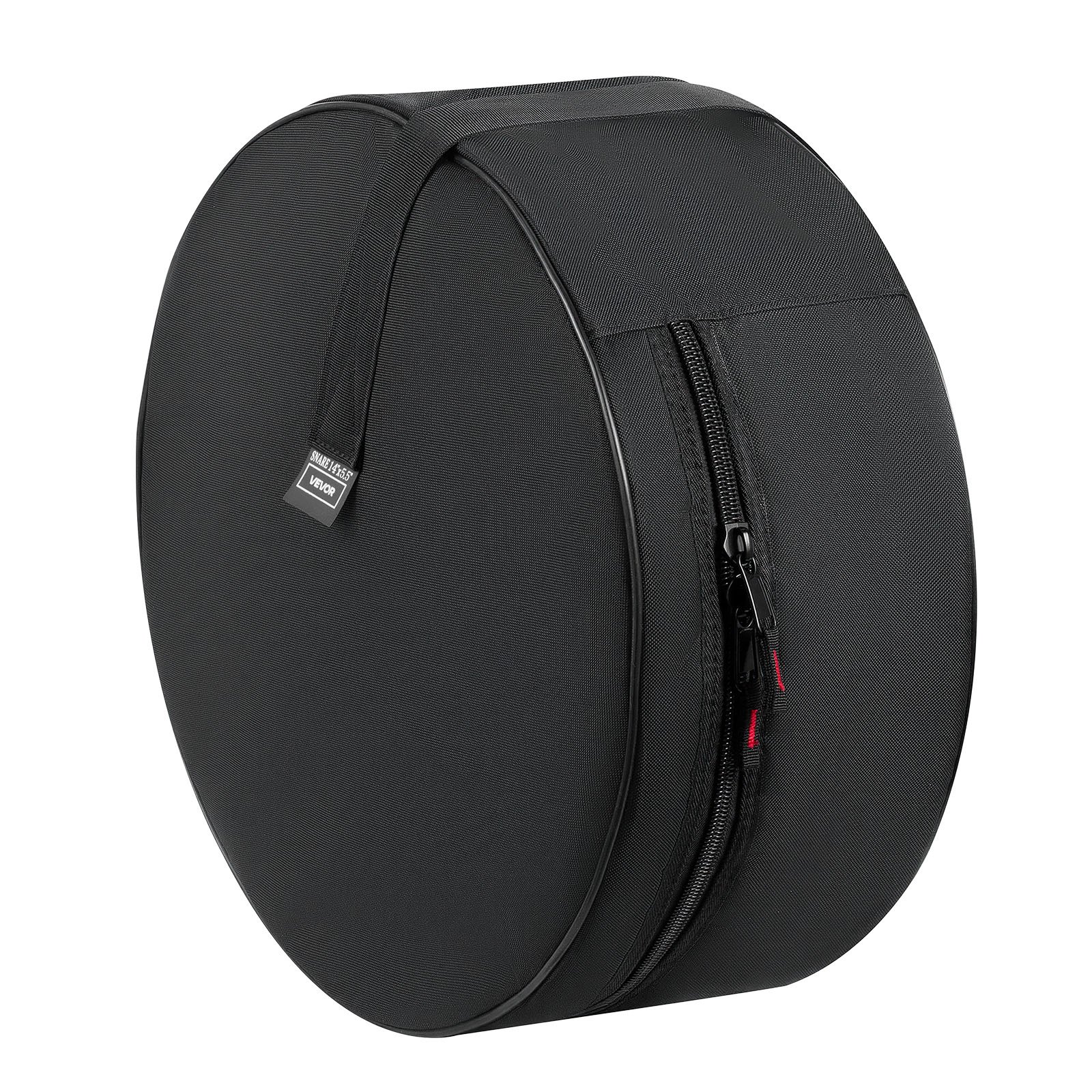 VEVOR Juego de 5 Bolsas de Tambores, Fundas Acolchadas para Toms de 12", 13" y 16", Bombo de 22", Caja de 14", con Correa de Hombro, de 600D Impermeable y Antichoque, para Tambores de Batería, Negro