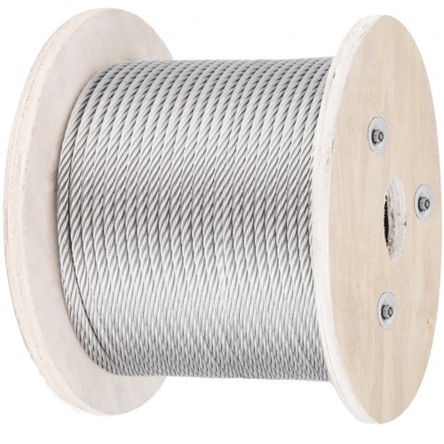 500ft 1x19 Cable de acero inoxidable Cuerda de alambre 5/32 Elevación Minería pesquera