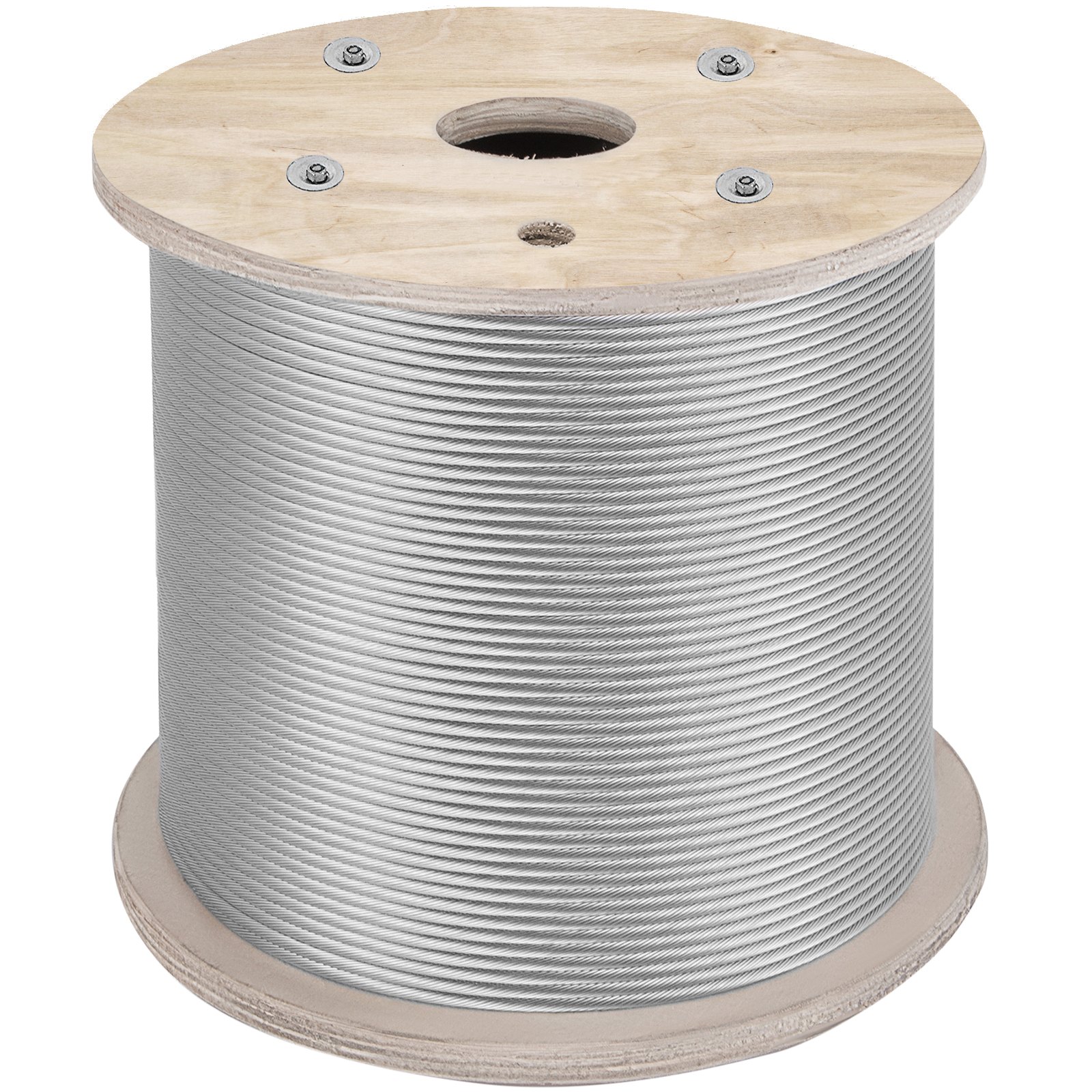 Cable de acero inoxidable VEVOR de 1/4", 200 pies, T304 7x19, núcleo más tenso, sistema de barandillas, cable de acero, kit de barandillas para cubierta de aeronaves, alambre para cercas.