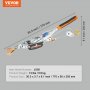 Cabrestante VEVOR Come Along, capacidad de tracción de 5 toneladas (11 023 lb), cable de acero de 11,5 pies, 3 ganchos, herramienta extractora de trinquete resistente con engranajes dobles, extractor de cable de elevación automotriz ideal para rescate de vehículos.