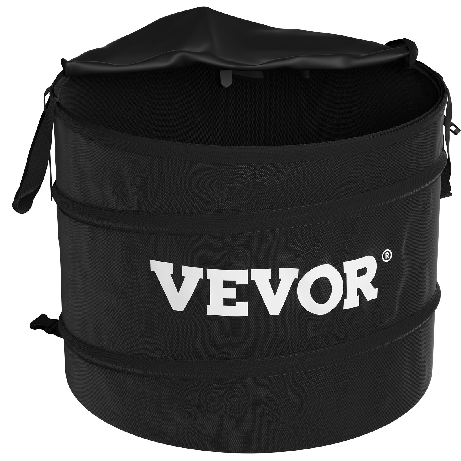 Kit de recortadora en seco VEVOR negro con logotipo, diseño plegable y correas de transporte.