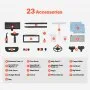 Limpiador a vapor multiusos con 23 accesorios para la limpieza del hogar