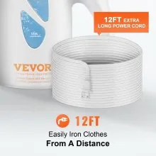 VEVOR Vaporizador de Tela Portátil de Mano, Vaporizador de Calor Rápido de 900 W para Ropa, Removedor de Arrugas Plancha de Ropa Controlador Inteligente y Apagado Automático y Tanque de Agua Desmontable Grande, con Guantes