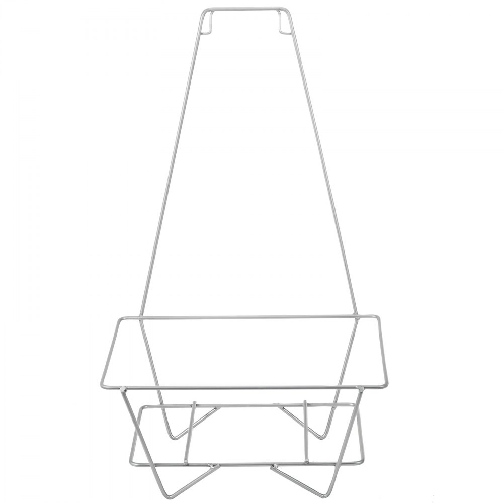 Expositor de metal para cestas de compra VEVOR con diseño de marco triangular.