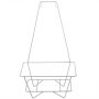 Expositor de metal para cestas de compra VEVOR con diseño de marco triangular.