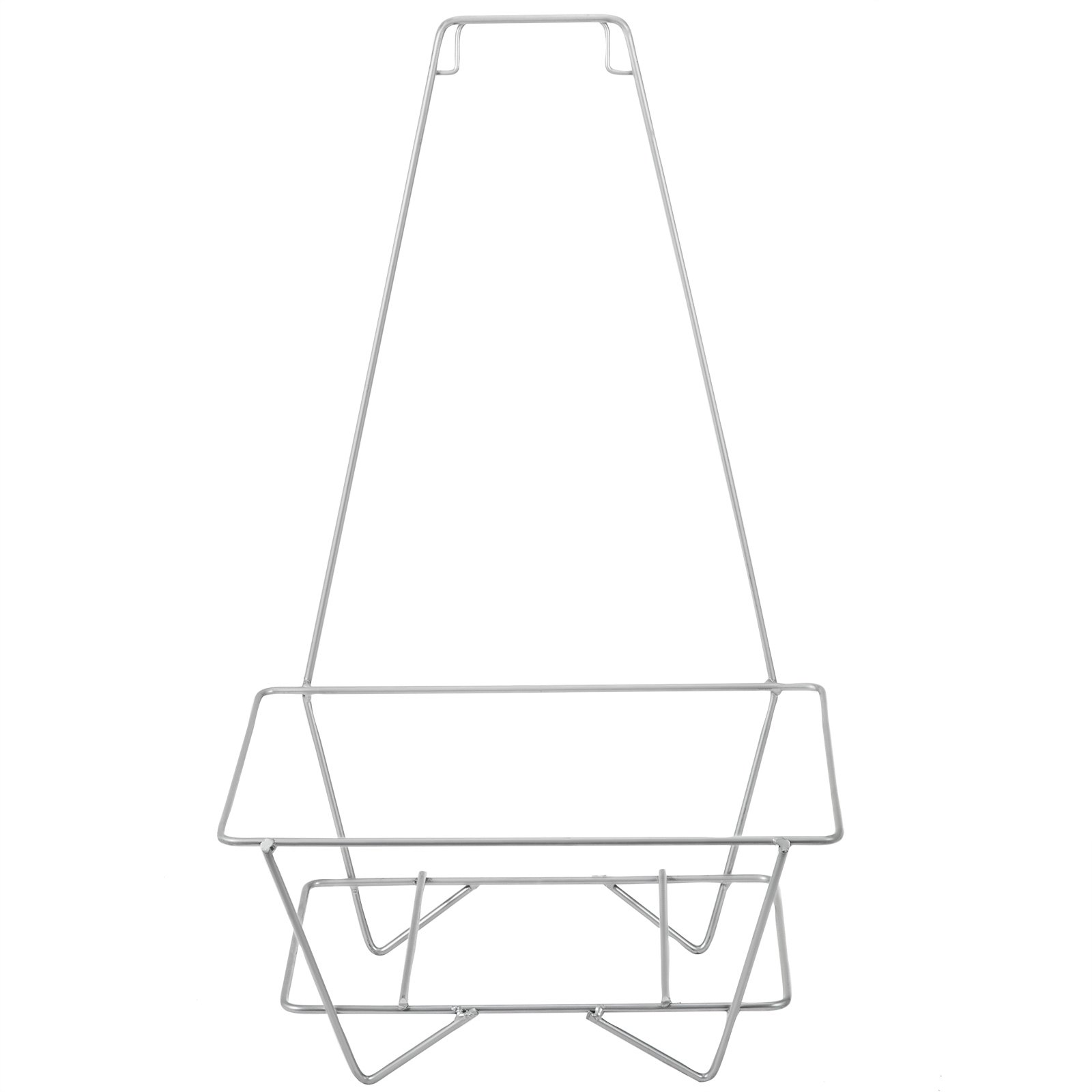 Expositor de metal para cestas de compra VEVOR con diseño de marco triangular.
