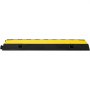 Rampa protectora de cables VEVOR de color amarillo y negro con superficie antideslizante.