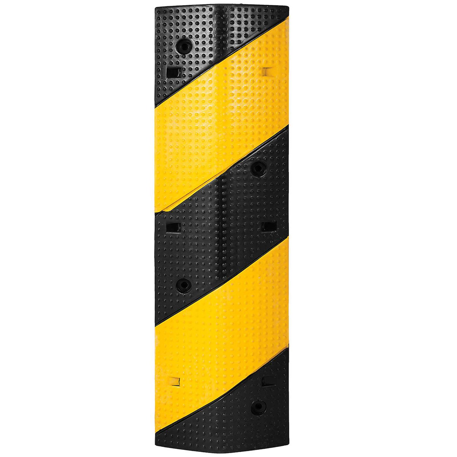 Reductor de velocidad VEVOR de color amarillo y negro con superficie texturizada y orificios para pernos.
