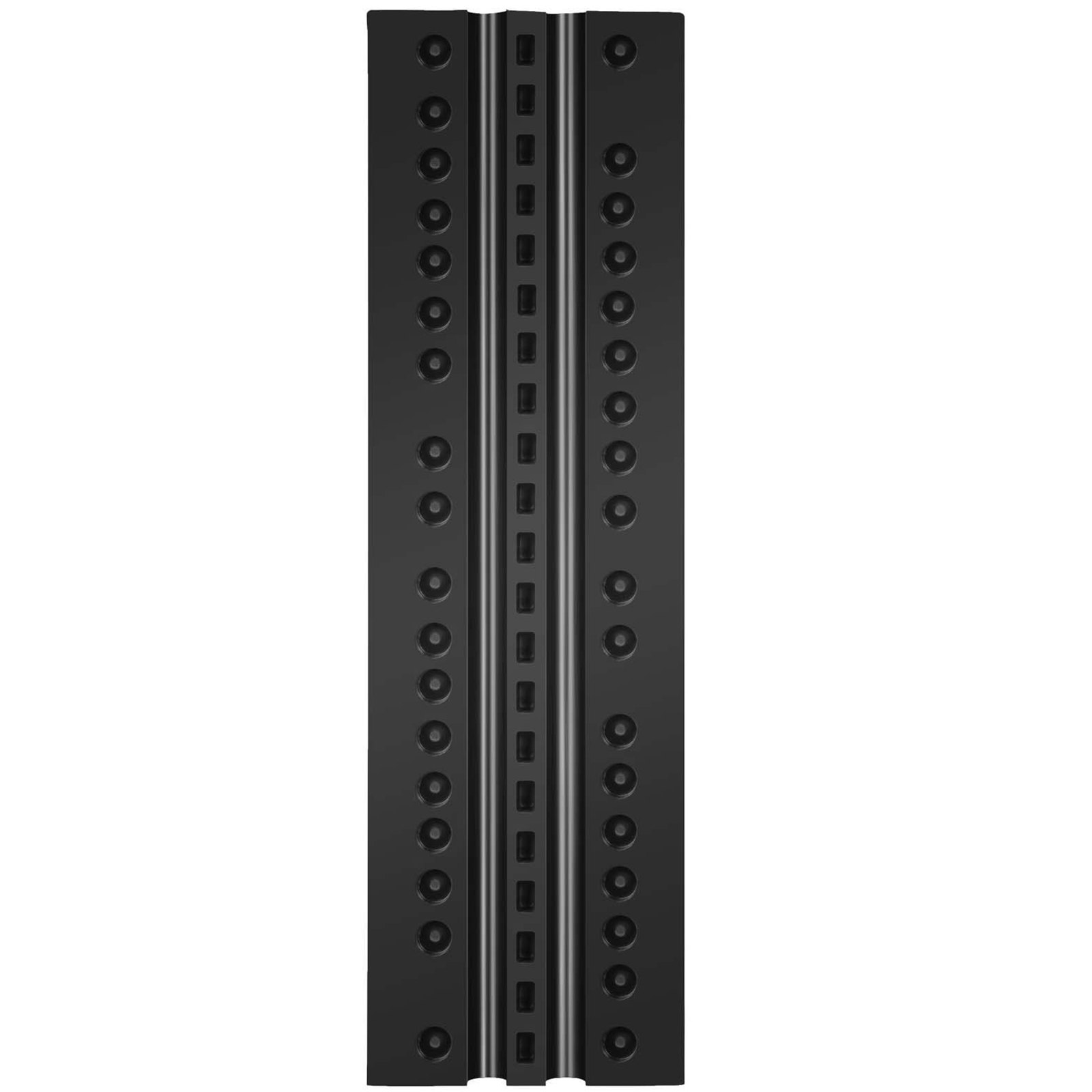 Reductor de velocidad VEVOR negro con superficie texturizada y orificios para tornillos centrales.