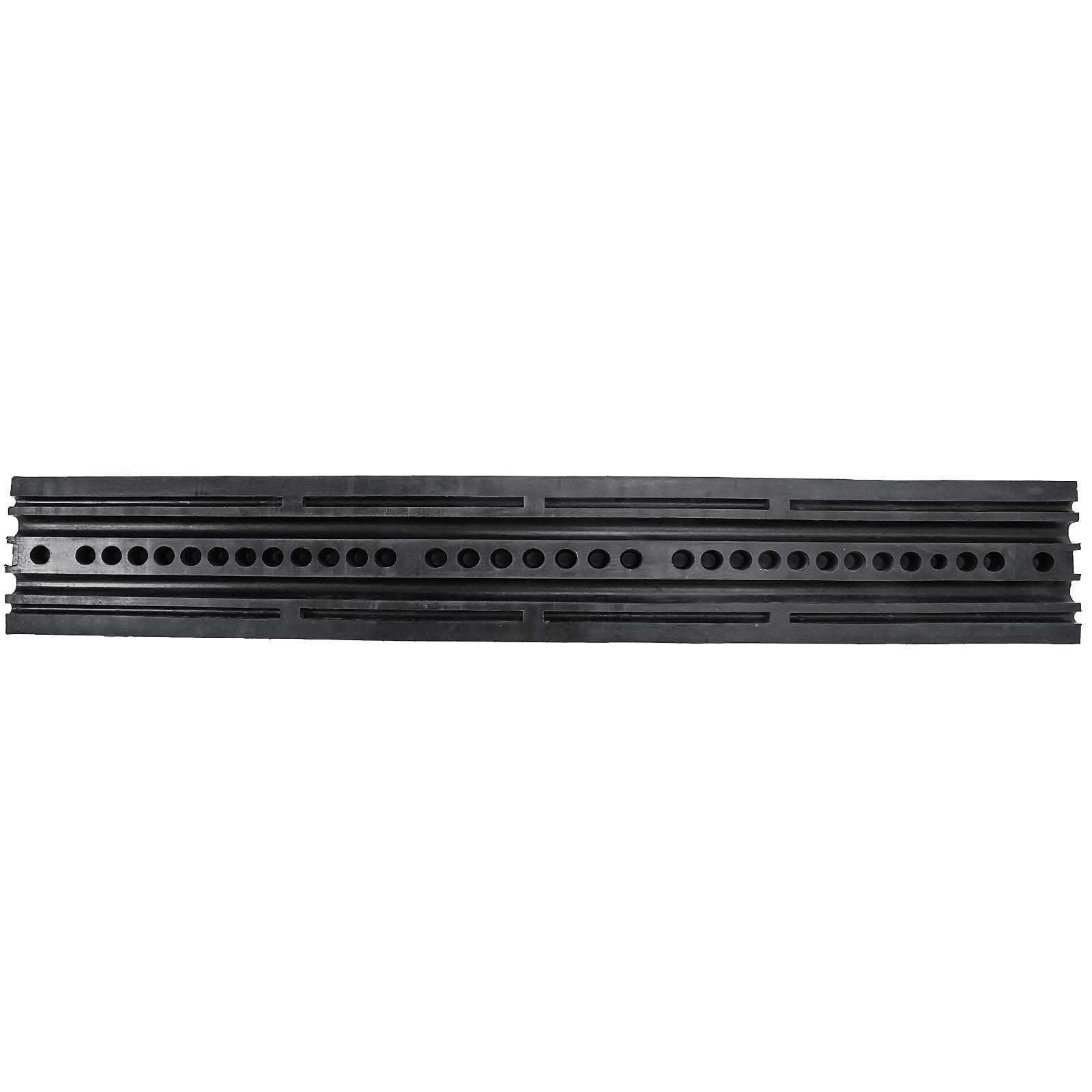 Rampa protectora de cables VEVOR negra con múltiples orificios y canales