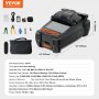 VEVOR Empalmador de fusión de fibra 6 motores, kit de empalmador de fusión de fibra óptica de alineación de núcleo con pantalla LCD digital de 4", soporte de fibra óptica 3 en 1, kit de cuchilla de fibra óptica de enfoque automático 5-6s empalme 9-25s calefacción