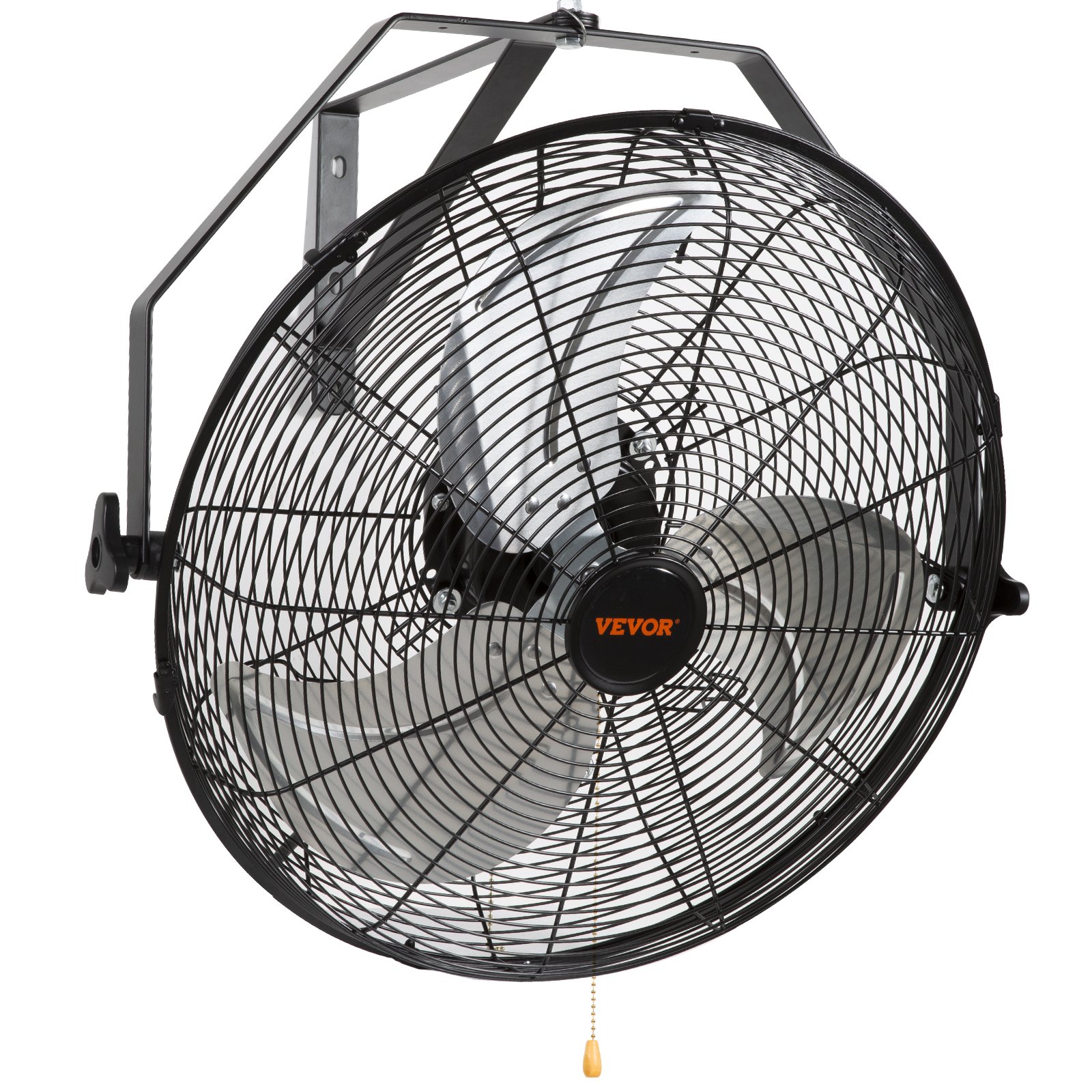 Ventilador de montaje en pared VEVOR, 18 pulgadas, 3 velocidades de alta velocidad máx. 4150 CFM, ventilador de pared industrial a prueba de agua, comercial o residencial para almacén, invernadero, taller, patio, negro, listado ETL